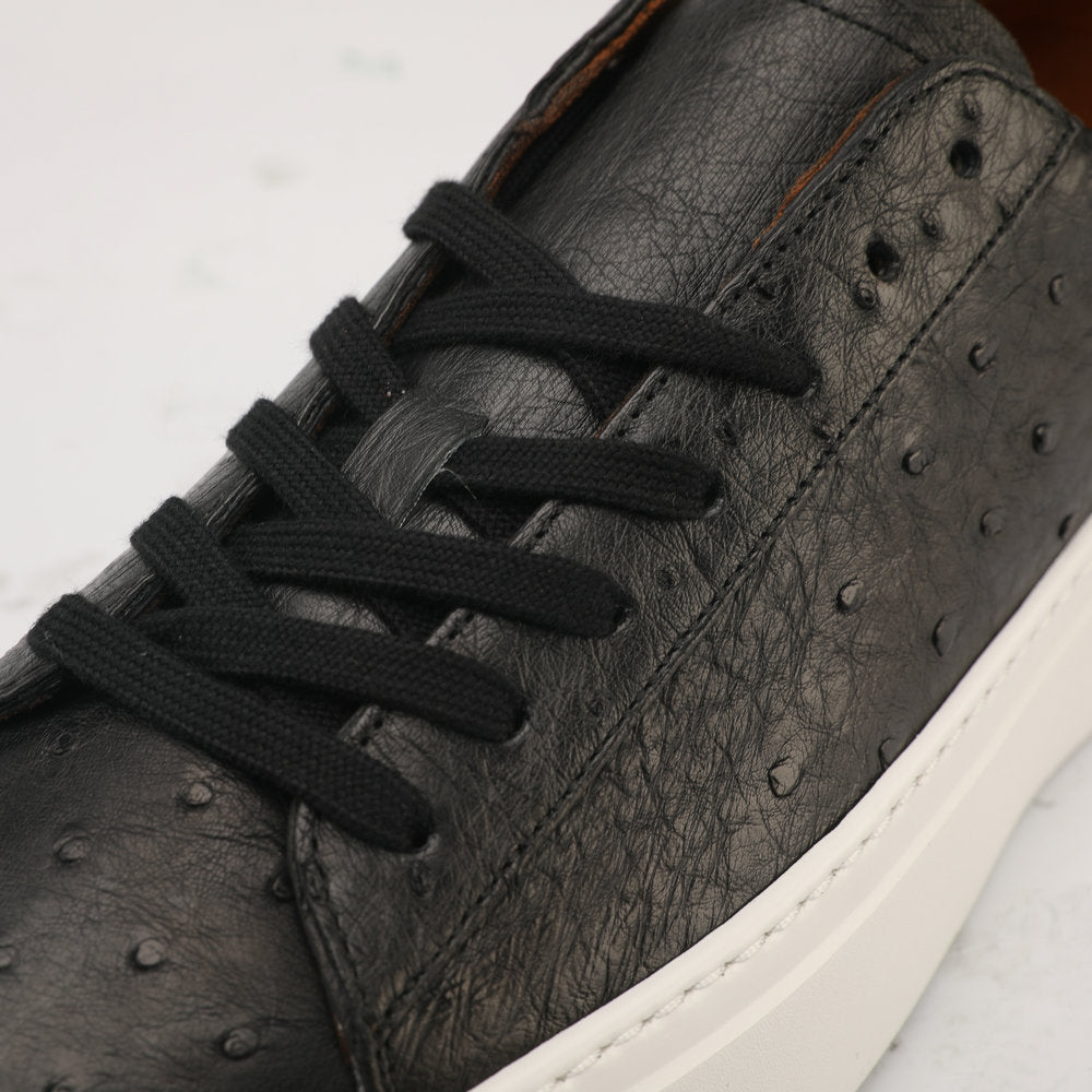 Ostrich Skin Men Shoes Fashion Genuine Leather Sneakers Men's Casual Sports Shoes
