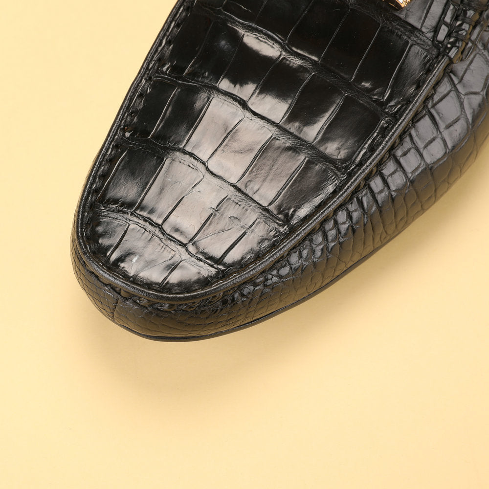 Crocodile leather genuine leather men's moccasins casual leather shoes business men's shoes