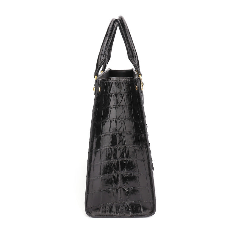 Women's Crocodile Bag Atmospheric Genuine Leather Handbag Casual Car Stitch Shoulder Bag