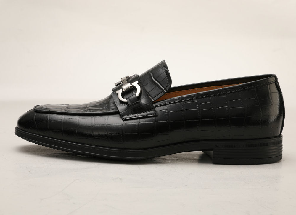 Crocodile skin genuine leather men's leather shoes moccasins fashion casual suit shoes
