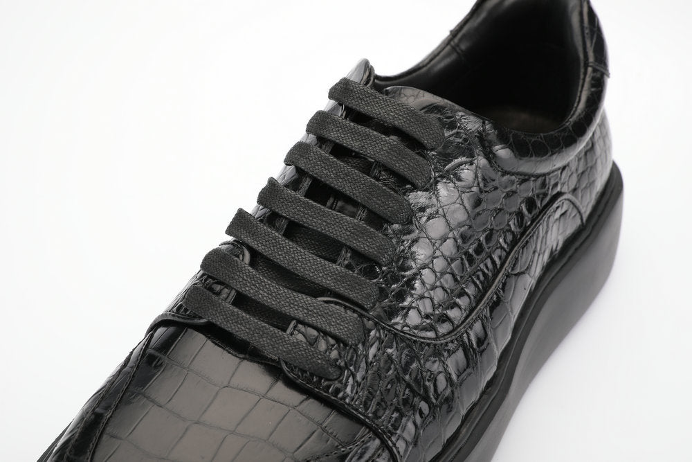 Autumn/Winter New Crocodile Belly Skin Men's Casual Shoes Genuine Leather Leather Shoes Fashion Business Shoes