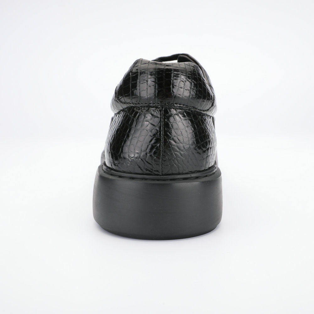 Autumn/Winter New Crocodile Belly Skin Men's Casual Shoes Genuine Leather Leather Shoes Fashion Business Shoes