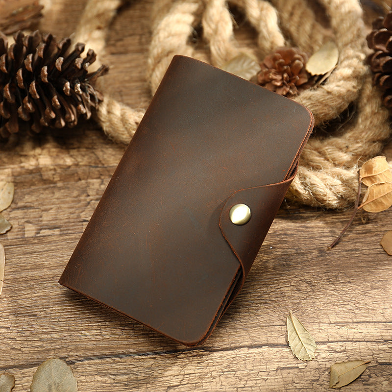 Men's Wallet Cow Leather Card Holder Large Capacity Clutch Bag Retro Men's Wallet