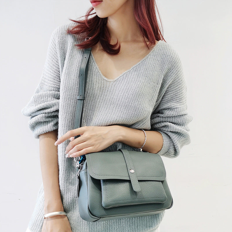 Retro cowhide women bag large capacity women bag fashion commuter bag shoulder bag