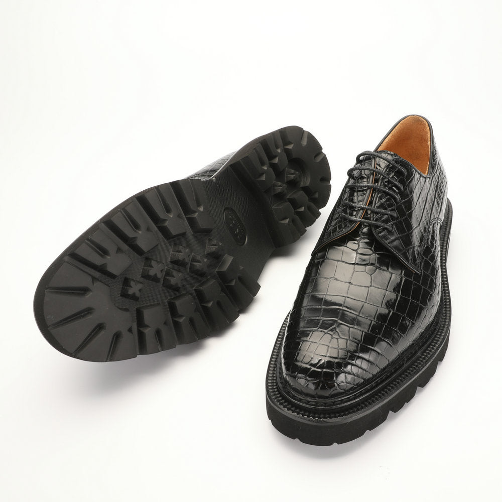 New Crocodile Belly Skin Men's Leather Shoes Genuine Leather High Quality Thick Sole Business Shoes