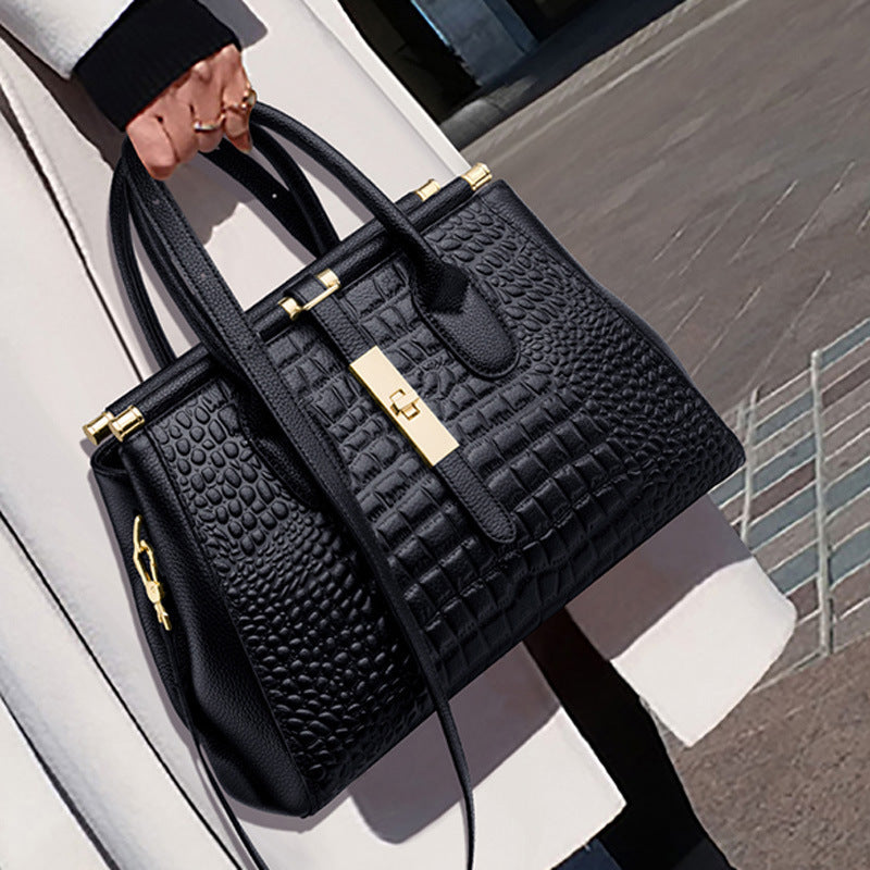 Genuine leather women's tote bag Stylish cowhide handbag Women's shoulder bag Goes with anything