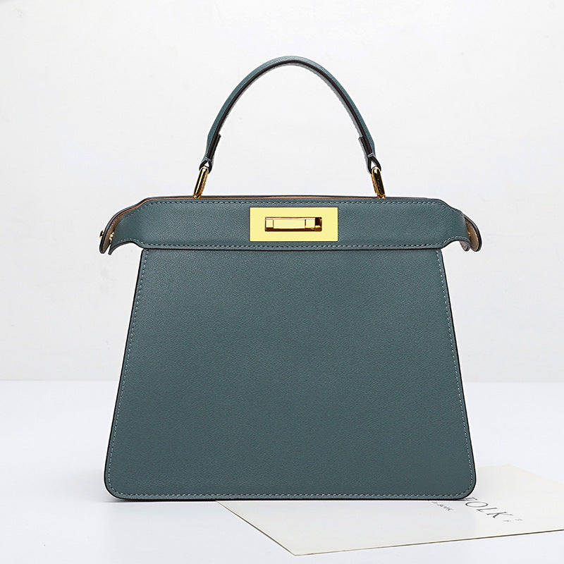 Women's Handbag Commuting Professional Wind Fashion Rock Single Shoulder Bag Genuine Leather Bag