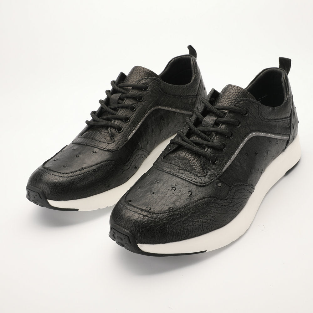 Ostrich skin men shoes genuine leather simple fashion casual shoes