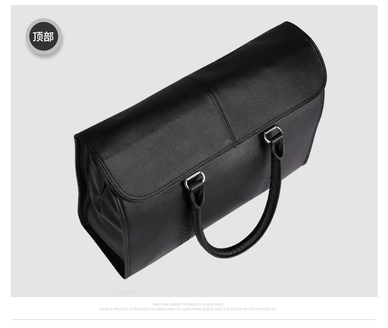 Men's Handbag Genuine Leather Cowhide Fashion Business Large Capacity Business Briefcase Computer Bag Hand-knitted Men's Handbag
