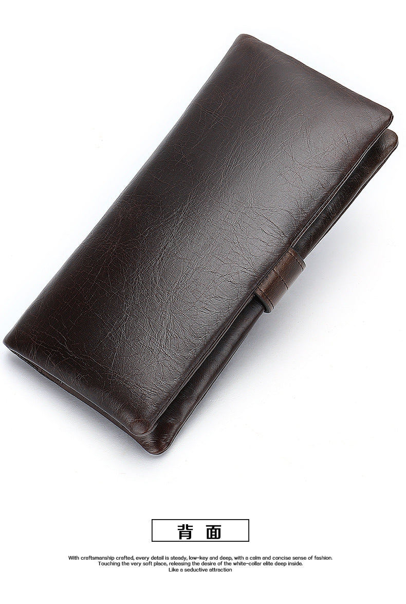 Men's Wallet RFID Coin Card Holder Retro Large Capacity Clutch Bag Men's Wallet