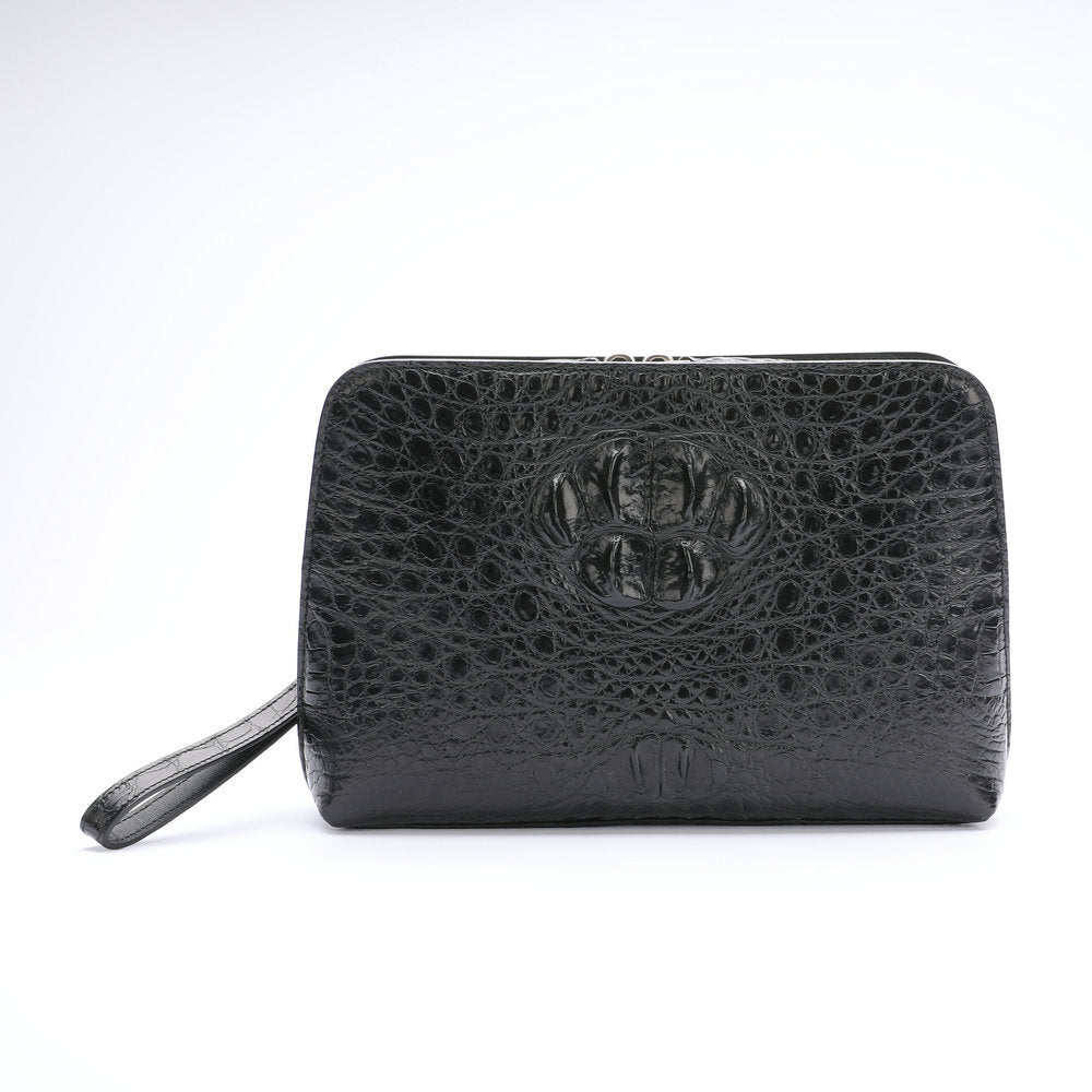 Crocodile bone skin men's handbag genuine leather business casual men's bag