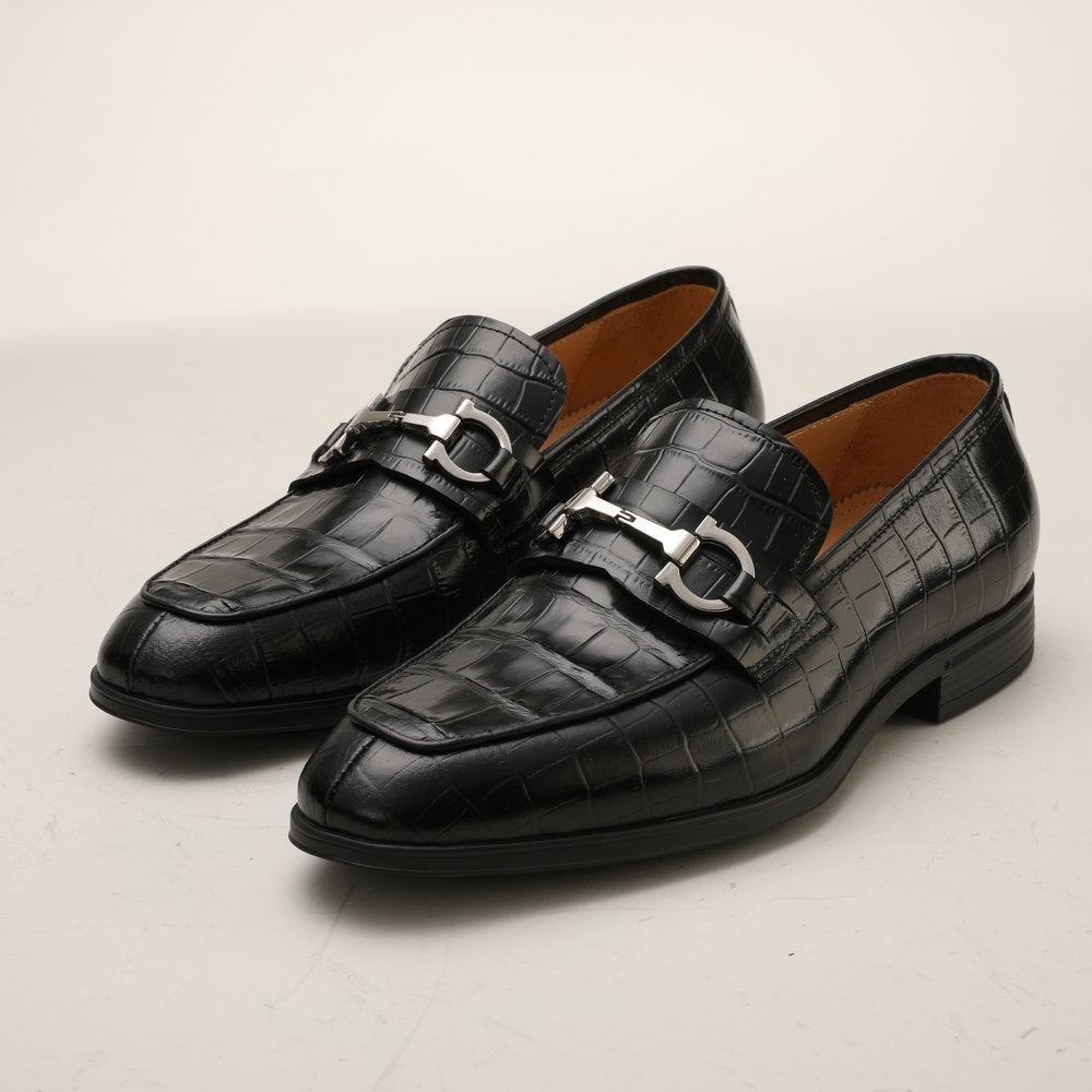 Crocodile skin genuine leather men's leather shoes moccasins fashion casual suit shoes