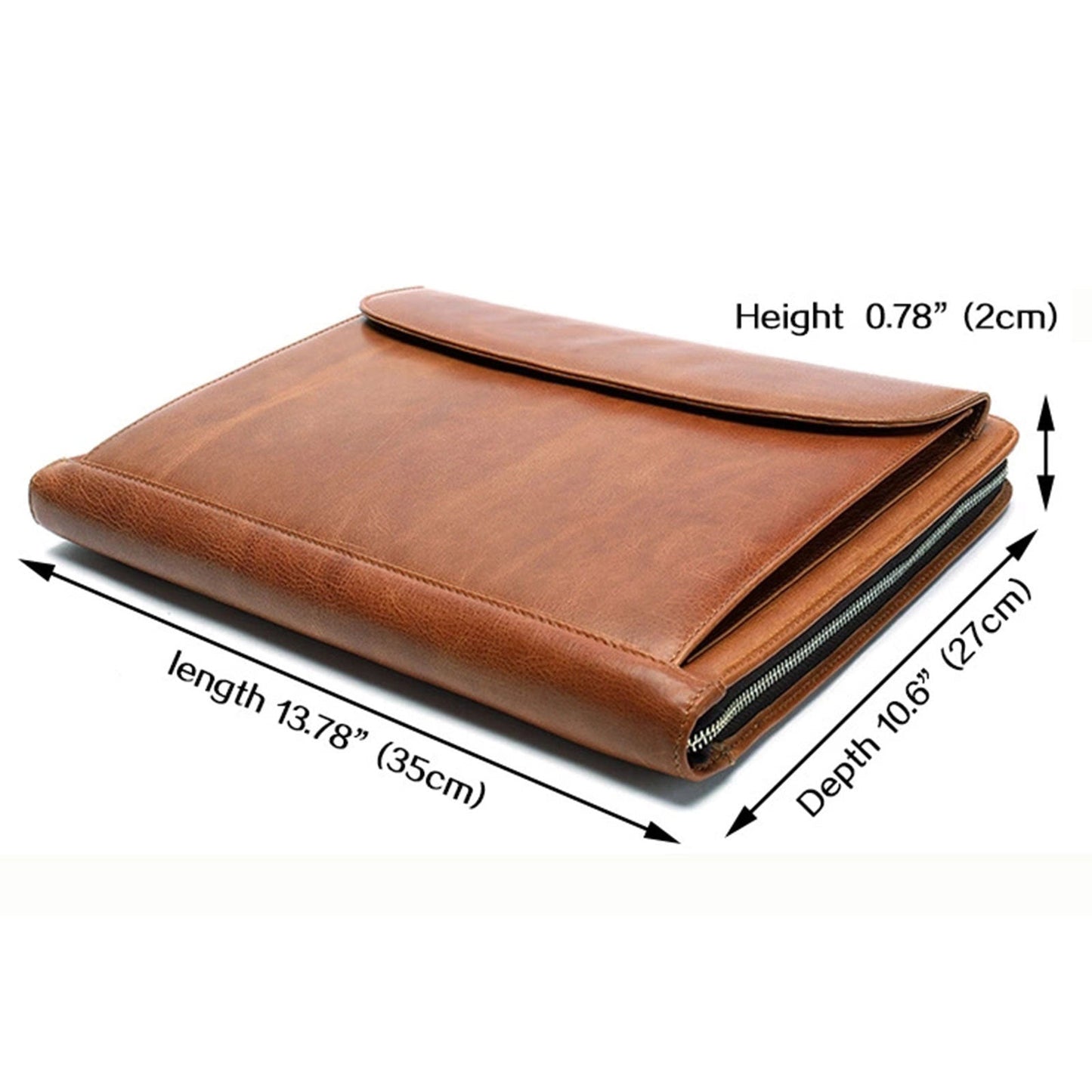 Men's clutch bag Genuine cowhide leather large capacity business zipper file bag Men's handbag