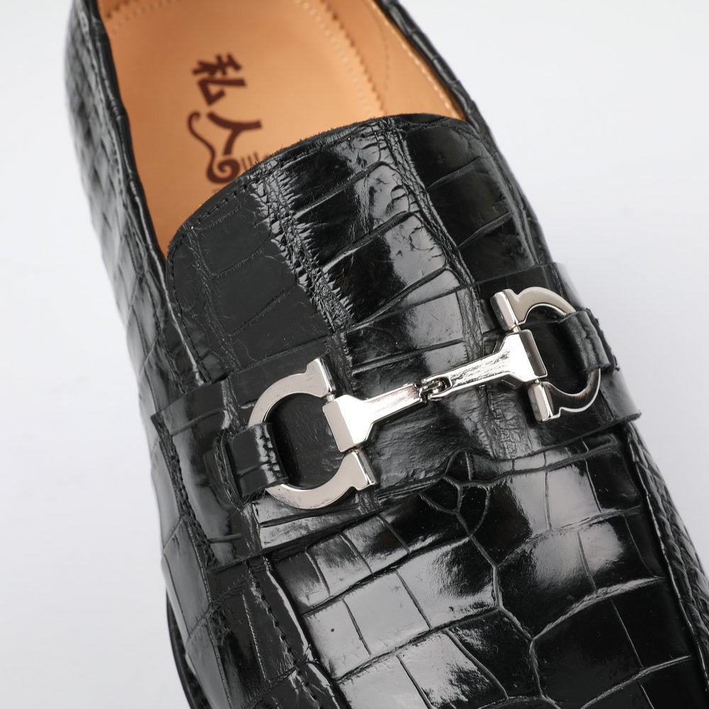 Crocodile skin men's leather shoes genuine leather high quality English style casual business formal suit shoes