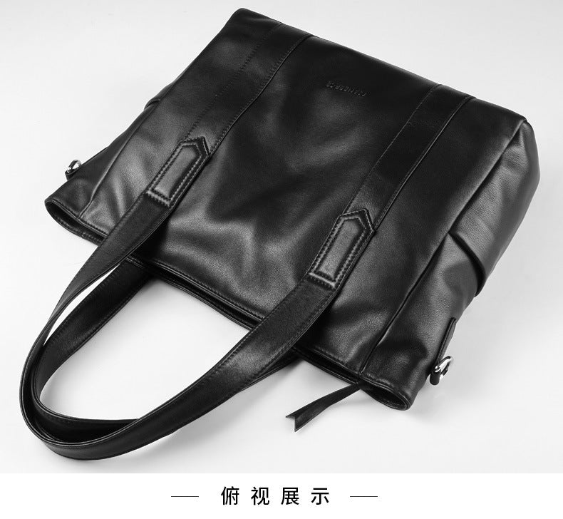 Men's handbag cowhide genuine leather Korean business briefcase computer bag