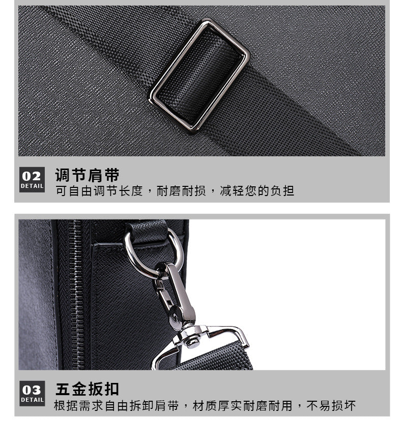 Men's handbag genuine cowhide leather office business commuting men's computer bag handbag