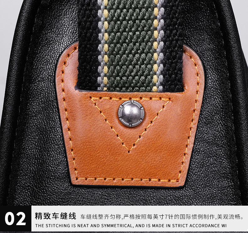Men's Shoulder Bag Genuine Cowhide Leather Fashion Casual Commuting Crossbody Bag