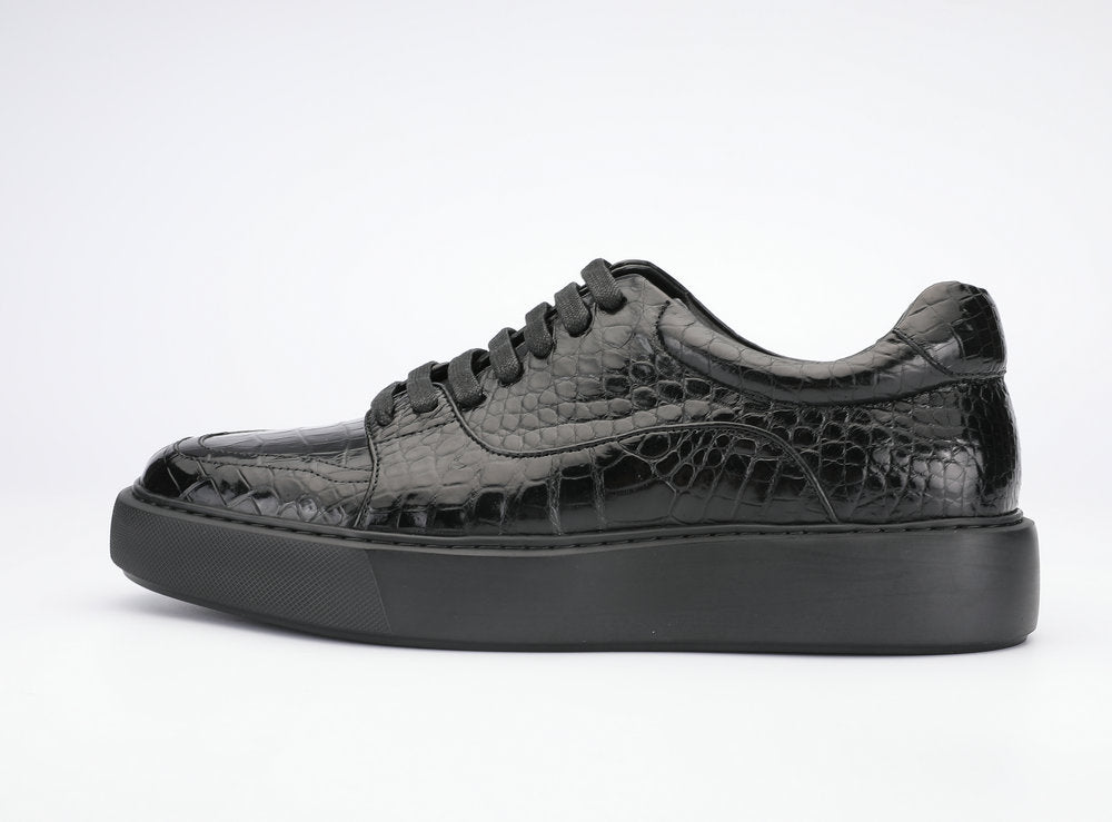 Autumn/Winter New Crocodile Belly Skin Men's Casual Shoes Genuine Leather Leather Shoes Fashion Business Shoes