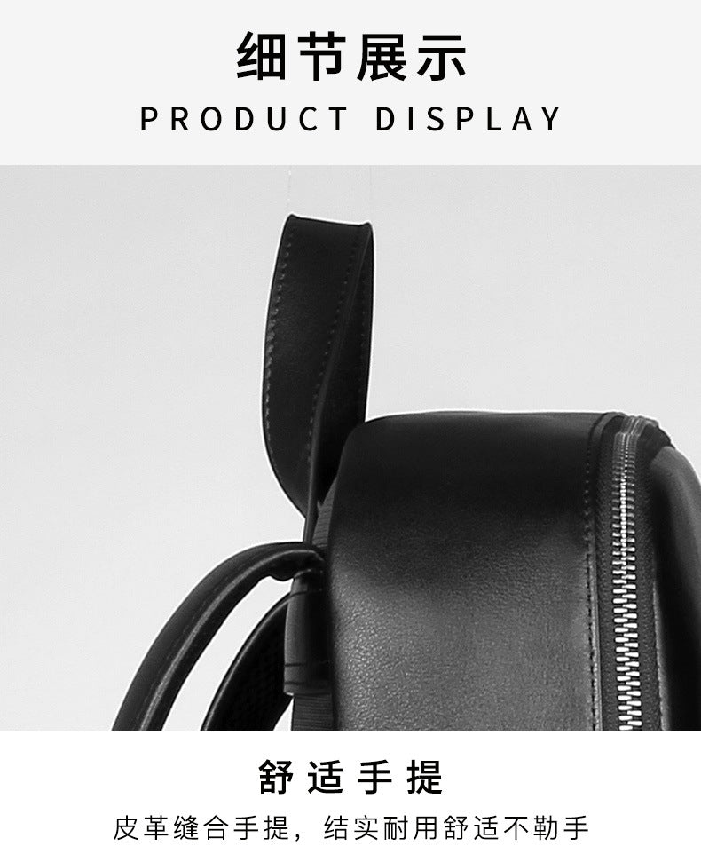 Men's backpack genuine cowhide leather high quality Korean casual sports backpack