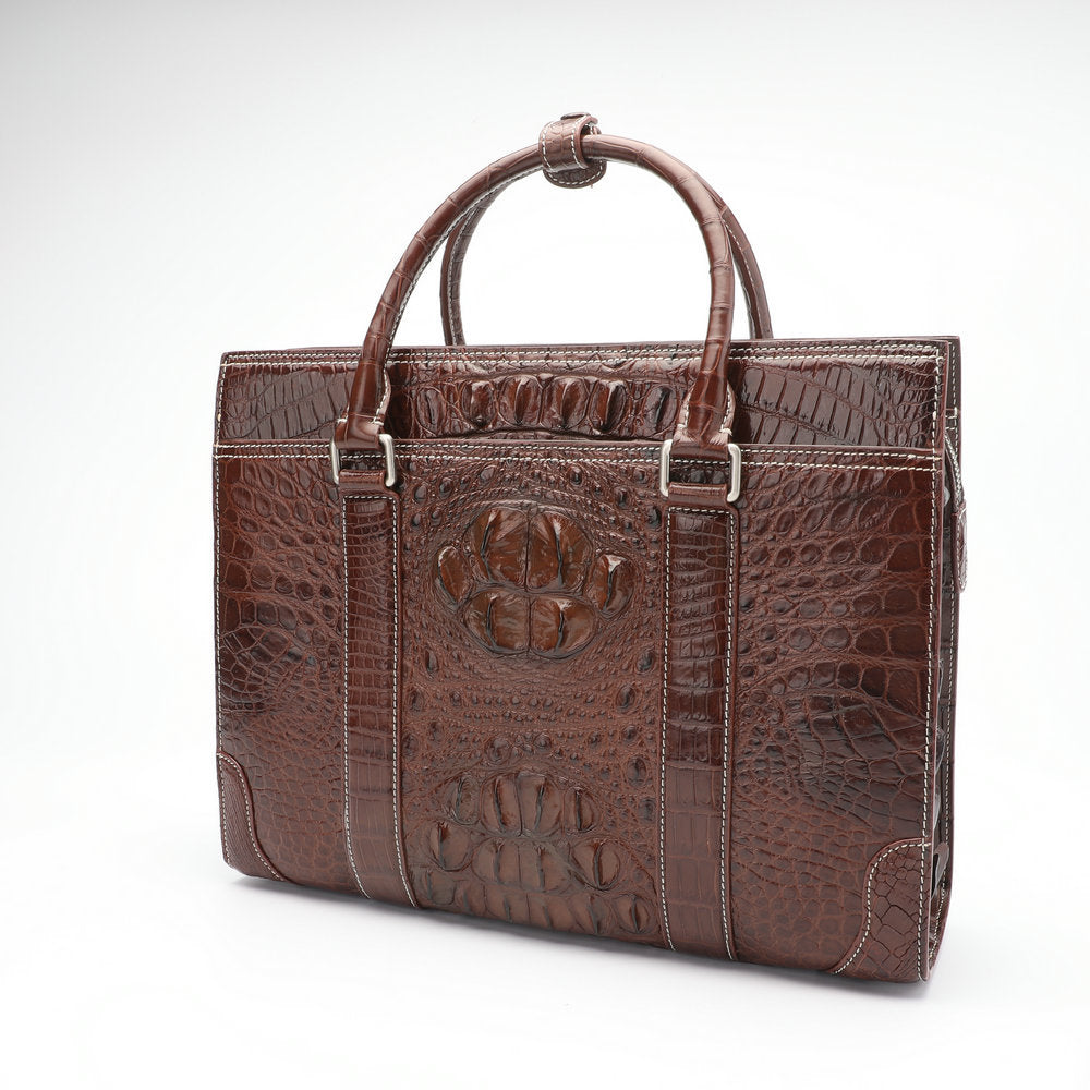 Men's briefcase Genuine crocodile leather handbag Business travel bag Office bag File bag Handbag