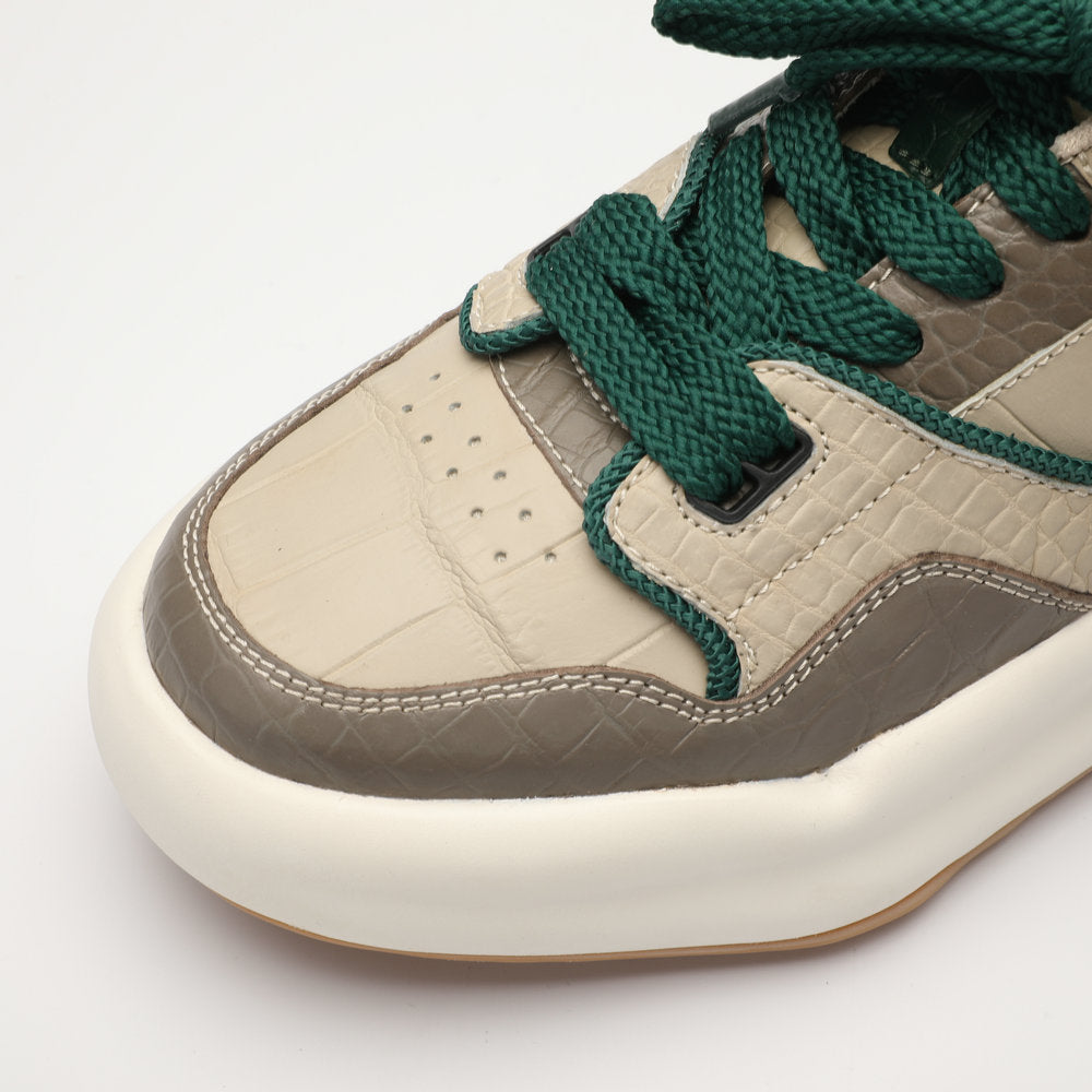 Crocodile skin men's sneakers casual shoes platform fashion wear-resistant men's shoes