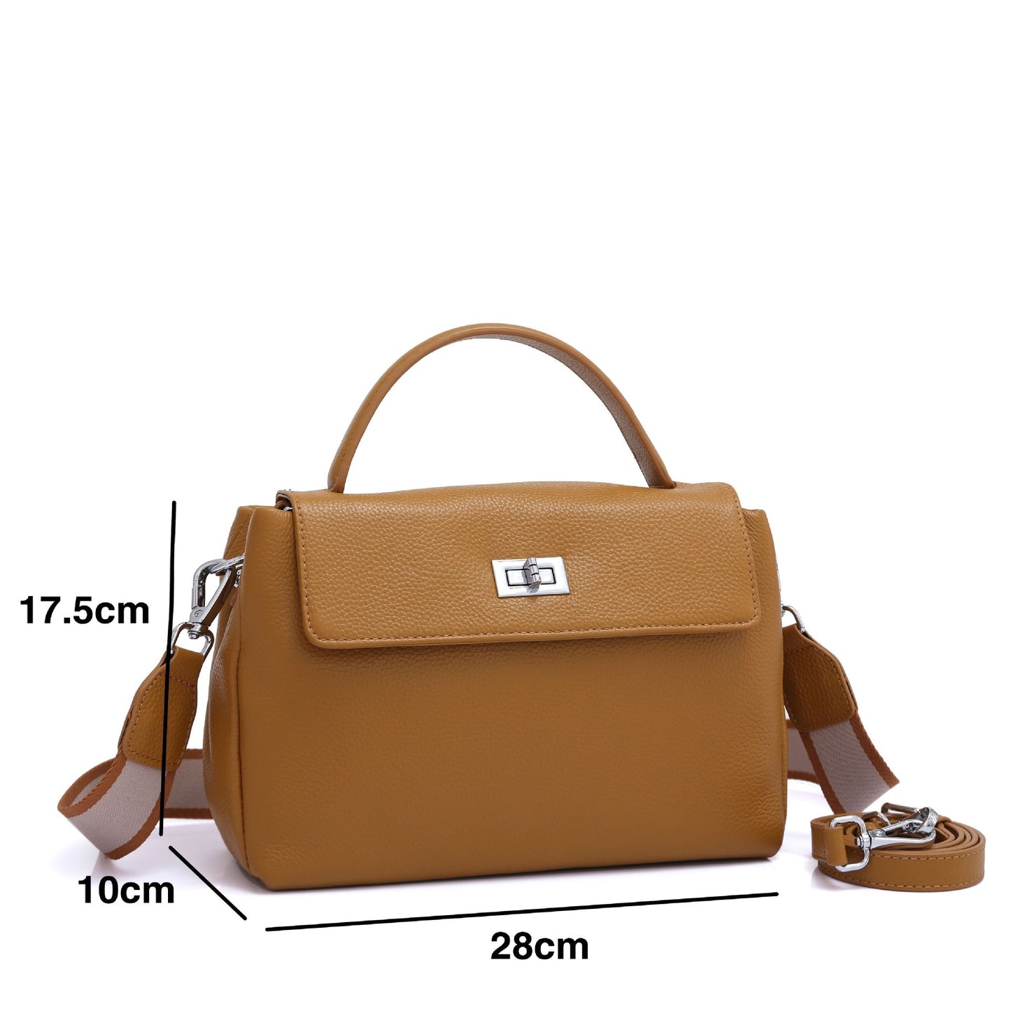 Genuine leather women's bag soft cowhide bag fashion crossbody bag tote bag goes with everything