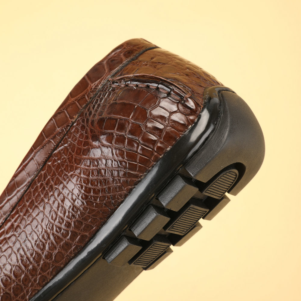 Crocodile leather genuine leather men's moccasins casual leather shoes business men's shoes
