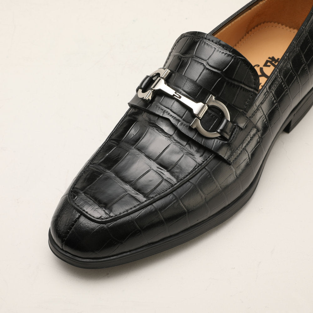 Crocodile skin genuine leather men's leather shoes moccasins fashion casual suit shoes