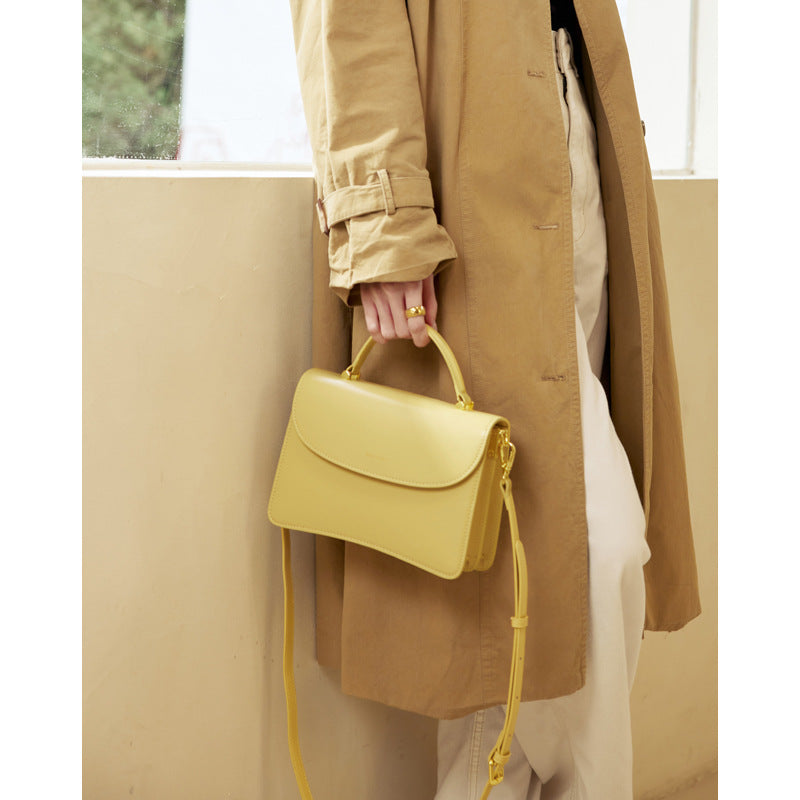 Women's Handbag Small Rectangular Shoulder Bag Female Luxury Genuine Leather Temperament Fashion High Quality