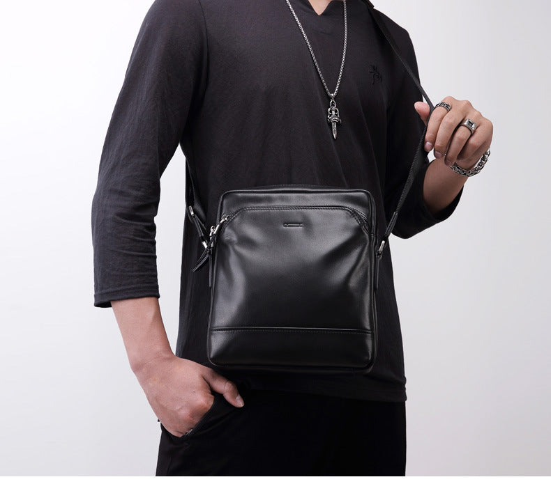 Men's shoulder bag, multi-functional, practical, genuine cowhide leather, business crossbody bag