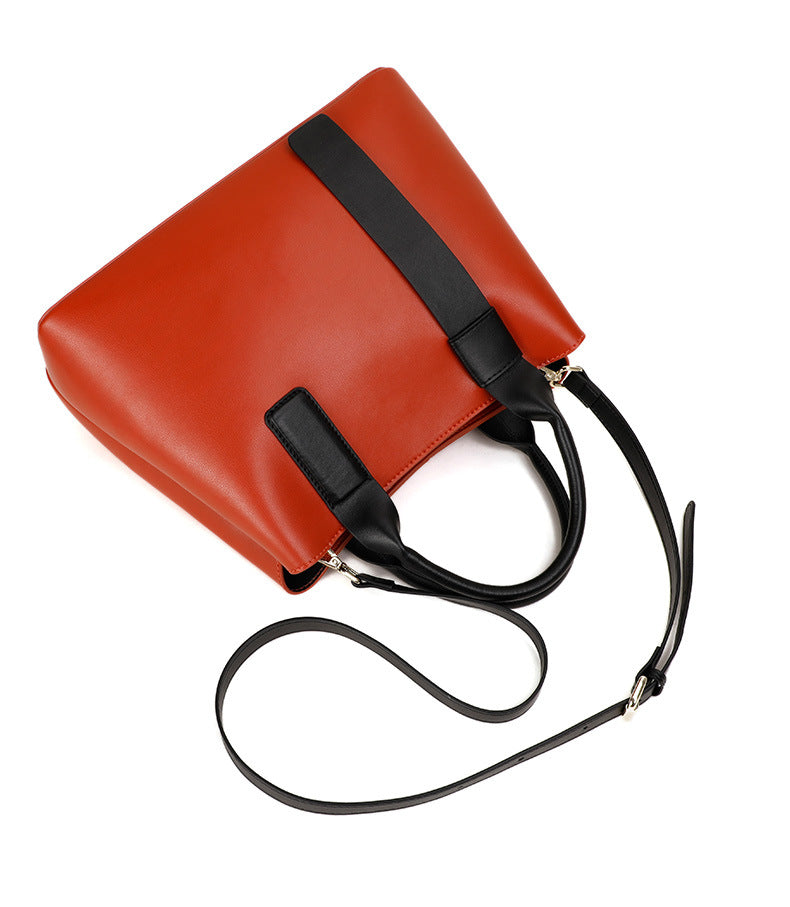 Genuine leather women's bag trend tote bag large capacity fashion shoulder bag handbag that goes with anything.bag