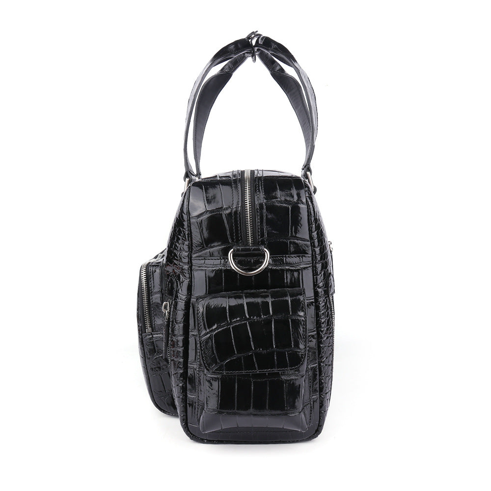 Large Capacity Travel Bag Leather Crocodile Leather Men's Bag Manufacturer Wholesale