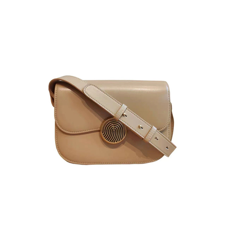 Ladies saddle bag genuine leather shoulder bag fashion temperament cowhide crossbody bag trendy