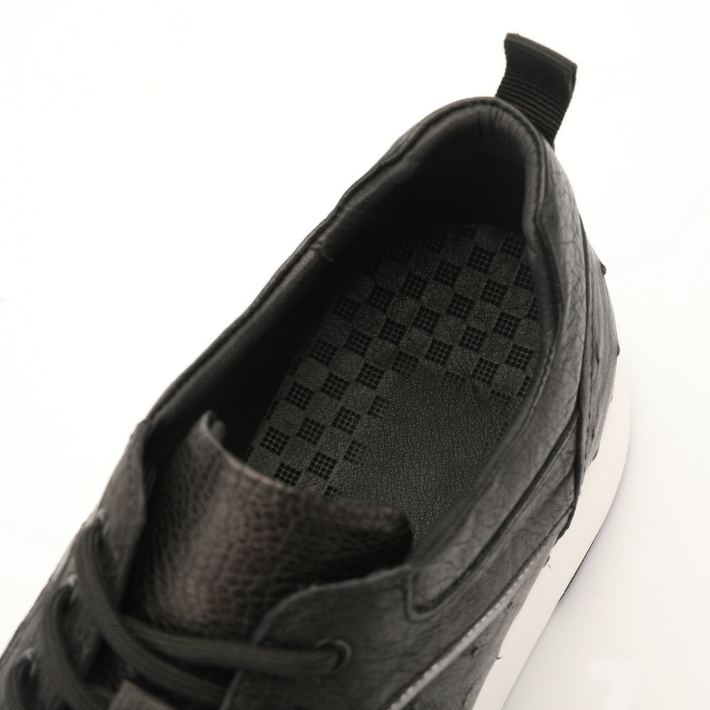 Ostrich skin men shoes genuine leather simple fashion casual shoes