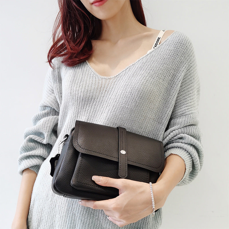Retro cowhide women bag large capacity women bag fashion commuter bag shoulder bag