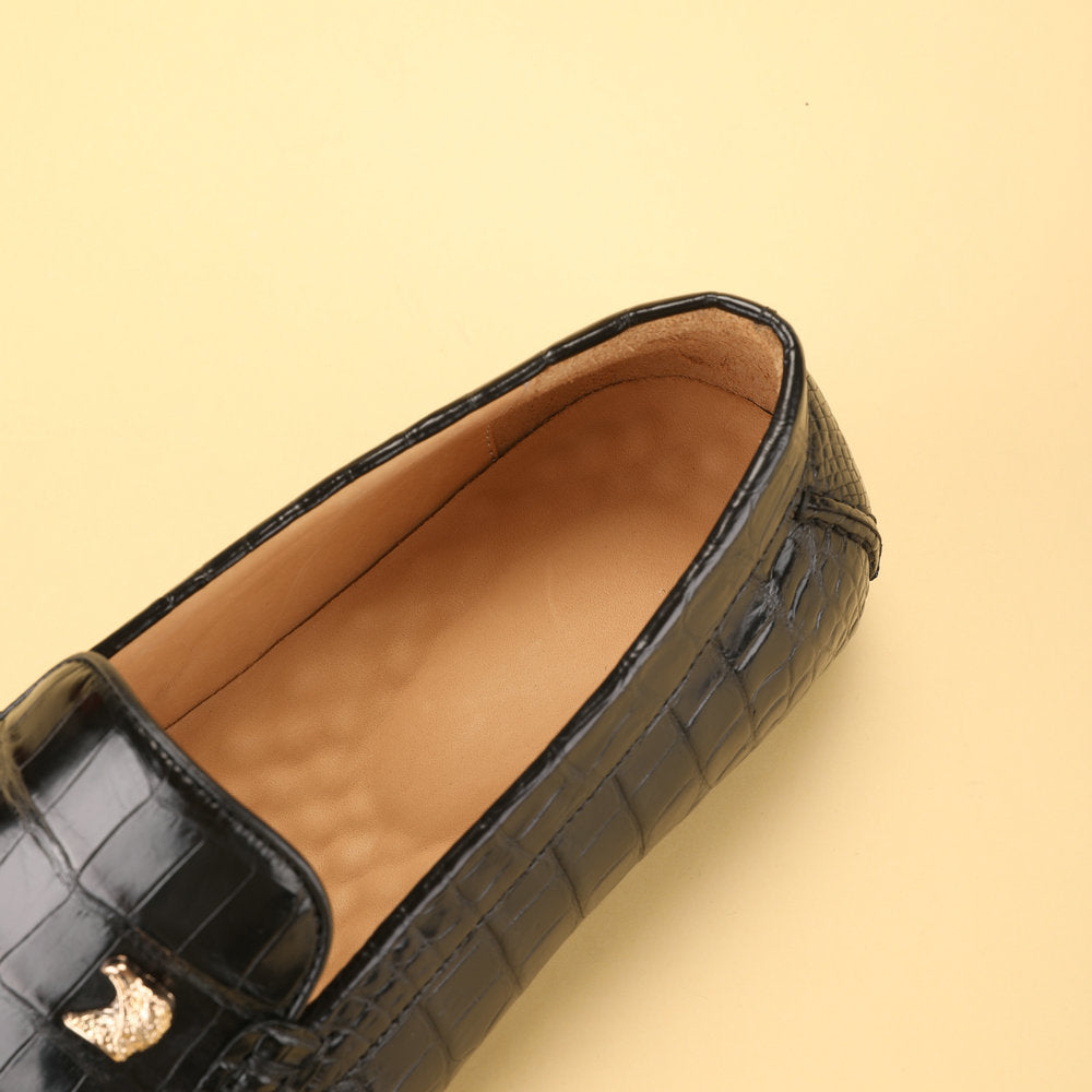 Crocodile leather genuine leather men's moccasins casual leather shoes business men's shoes