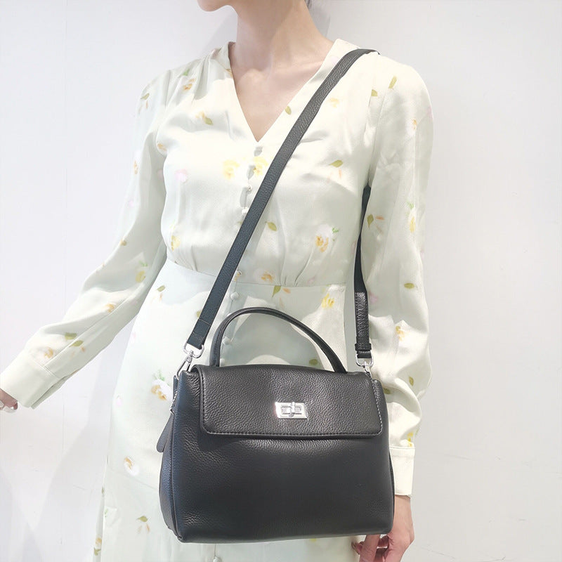 Genuine leather women's bag soft cowhide bag fashion crossbody bag tote bag goes with everything