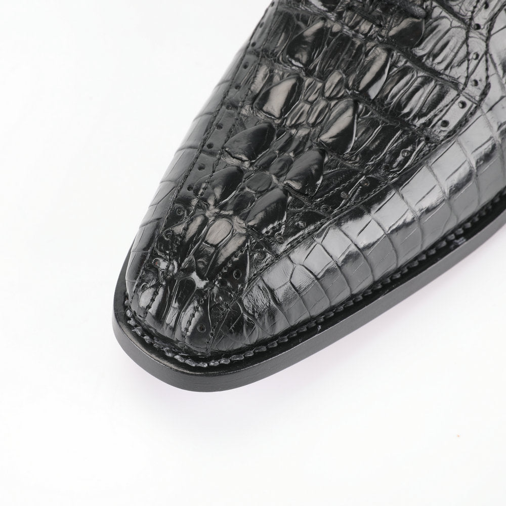 Crocodile skin men's leather shoes genuine leather high quality luxury wedding business formal suit shoes