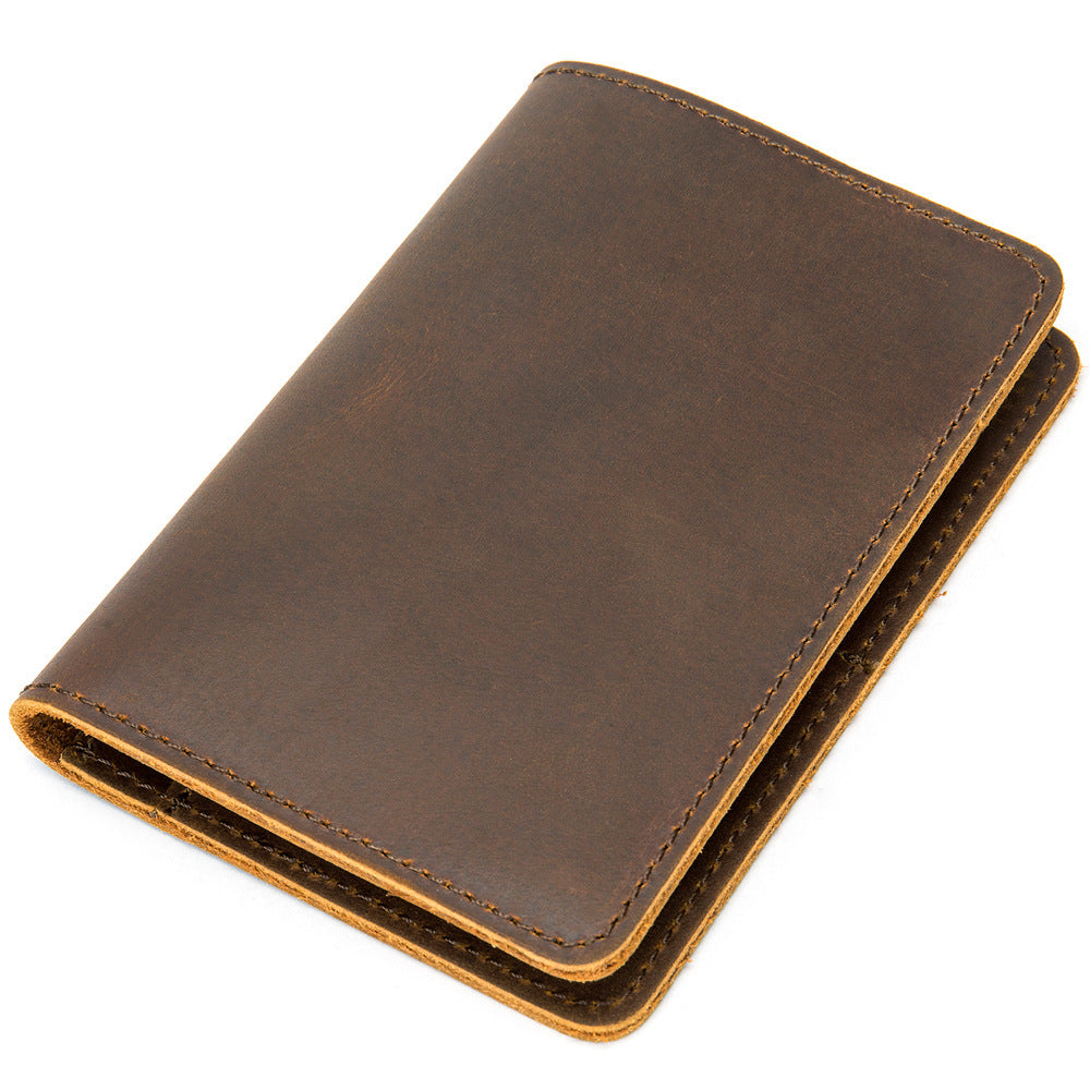 Men's Wallet Cow Leather Large Capacity Card Holder DIY Men's Wallet