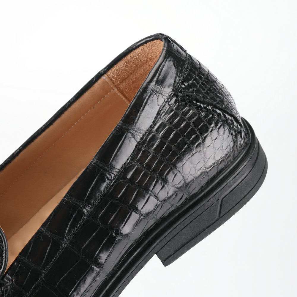Crocodile Skin Genuine Leather Men's Leather Shoes Rubber Sole Moccasins Formal Business Casual Men's Shoes