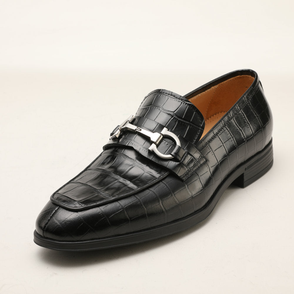 Crocodile skin genuine leather men's leather shoes moccasins fashion casual suit shoes