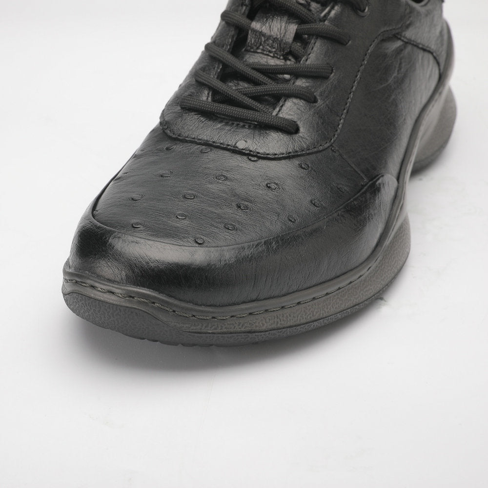 Ostrich skin genuine leather men's shoes rubber sole fashion business sports casual shoes men shoes