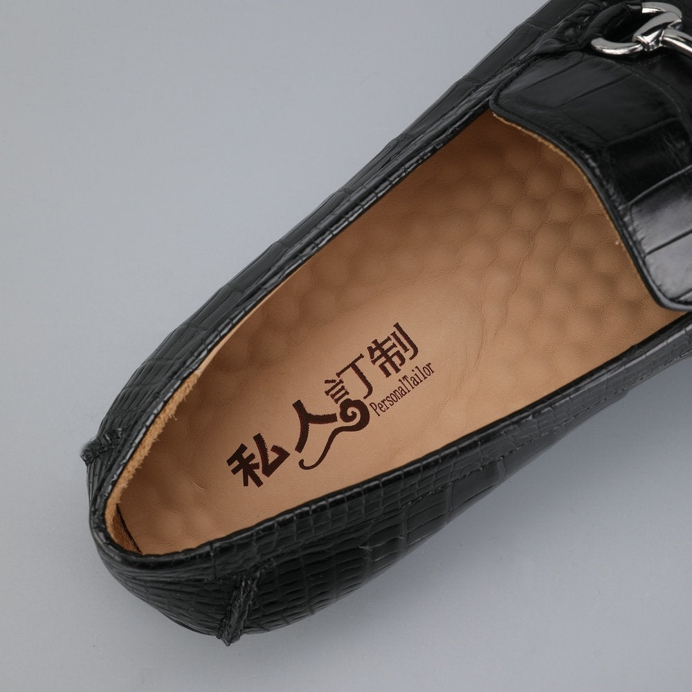 Crocodile Skin Men's Leather Shoes Genuine Leather Moccasins Fashion Casual Men's Shoes