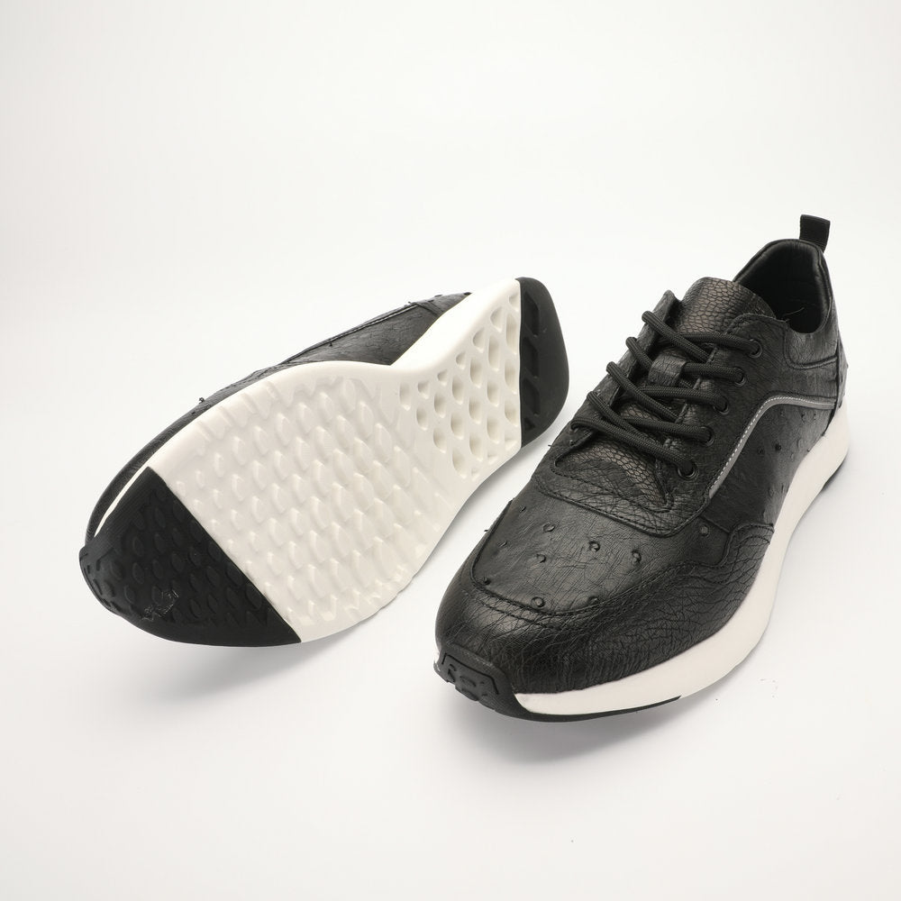 Ostrich skin men shoes genuine leather simple fashion casual shoes