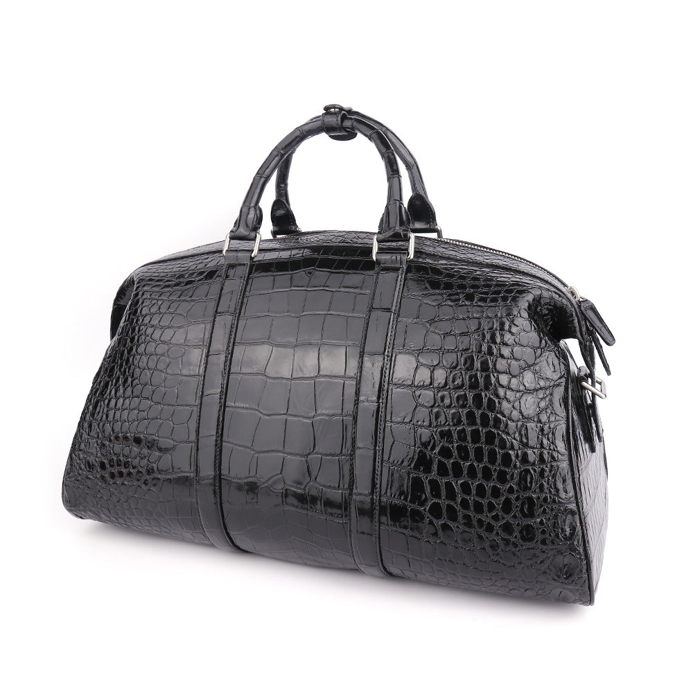 Ladies large capacity crocodile leather ladies bag genuine leather bag casual sports fitness Boston bag