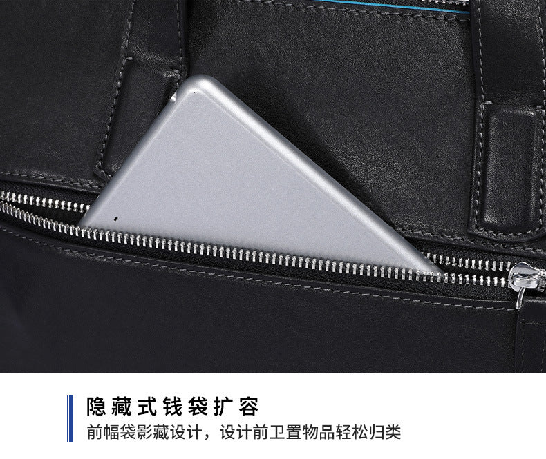 Men's handbag, genuine cowhide leather handbag, computer bag, high quality business briefcase