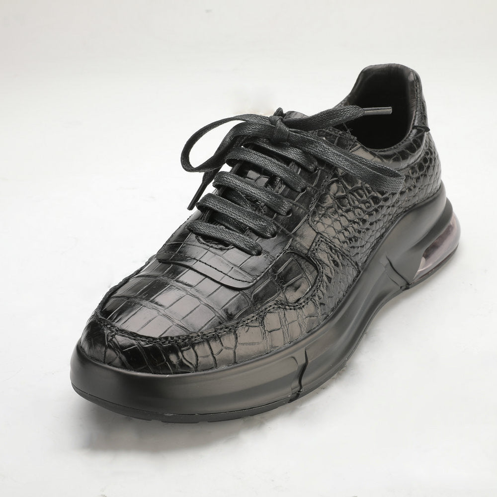 Crocodile Belly Skin Men's Casual Shoes Fashion Genuine Leather Men Shoes