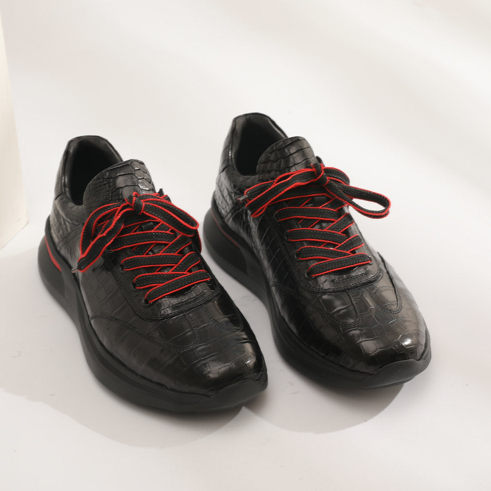 Crocodile Belly Skin Genuine Leather Men's Leather Shoes Sports Casual Shoes
