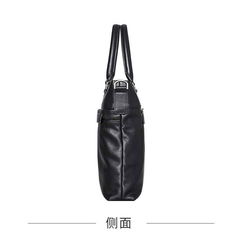 Men's Handbag Genuine Cowhide Leather Computer Bag Business Large Capacity Briefcase Crossbody Bag