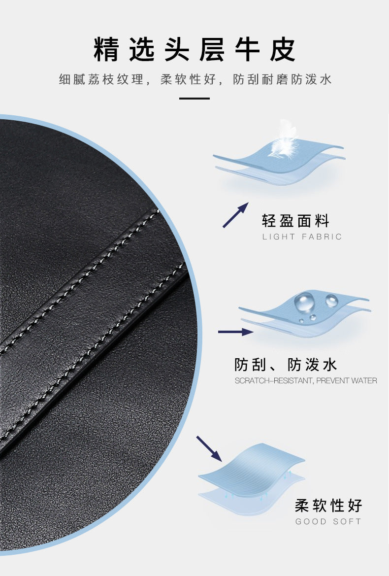 Men's briefcase business genuine cowhide leather casual simple crossbody shoulder bag handbag